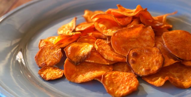sweet potato oven crisps